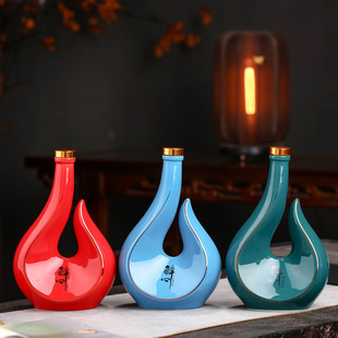 Exquisite wine bottle empty bottle white wine bottle ceramic 1kg decorative creative empty wine bottle household sealed 1kg