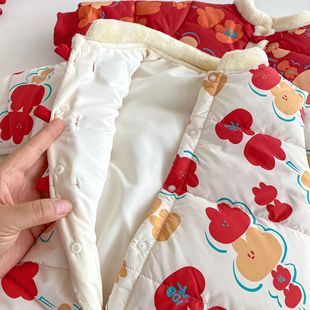 Baby's Cotton-padded New Year's Wear Winter 2024 New Baby's Full-version Thickened One-year-old Dress Tide AL757