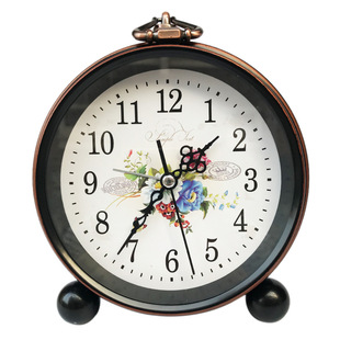 Vintage Large Alarm Clock Decoration Seat Clock Silent Seat Clock Household Living Room Bedroom Desktop Clock Table Clock Pendulum Clock