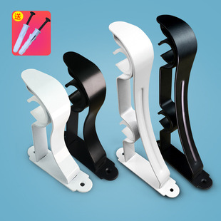 Curtain Roman Rod Zinc Alloy Black Double Track Bracket Living Room Bedroom Hook Punch Accessories Hook Single Rod