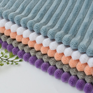 Perennial spot single-sided flannel jacquard 1cm drawn polyester corduroy pillow case blanket cushion fabric
