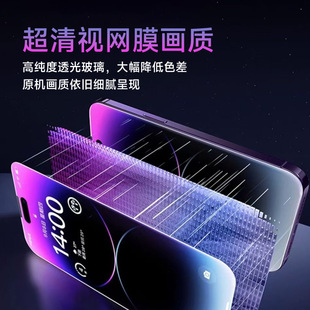 Seconds Sticker Box Apple 16 Tempered Film HD Full Screen IP16PROMAX Anti-peep Suitable for IP16E Frosted Anti-peep Film