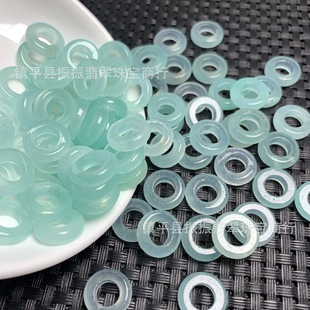 Tianqing frozen jade ring ice bottom 13mm coil loose beads wholesale diy jade jewelry ring circle running ring loose pieces