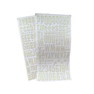 Eva Letter Stickers Black Body Gold Sand Silver Sand Glitter for Scrapbooking Crafts Decorative Alphabet Stickers