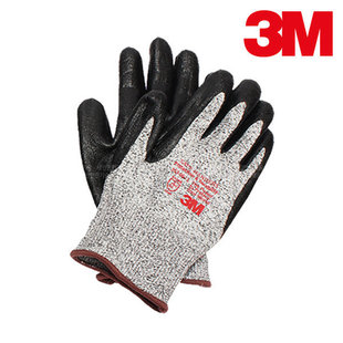 3M Labor Protection Gloves Comfortable Non-slip Wear-resistant Breathable Thin Maintenance Workshop Work Palm Dip Touch Screen NBR Aquatic Products