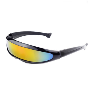 New Frame Millennium Future Wind Integrated Windproof Sunglasses Women's Y2K Spice Girls Colorful Riding Windproof Sports Sunglasses