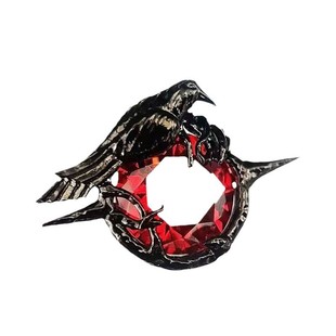 Love and Deep Space Retro Antique Crow Brooch Personality Fashion Design Night Attack Chapter Birthday Gift Decoration