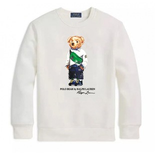 24SS спот POLO BEAR Совместное название с круглым вырезом медведя Раффлен осень для пар мужчин и женщин свитер