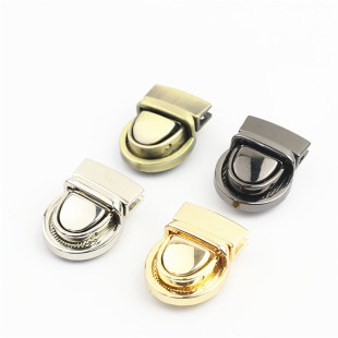 Luggage hardware accessories Golden die-casting screw lock mortise lock bag handbag lock shoe automatic lock hardware accessories