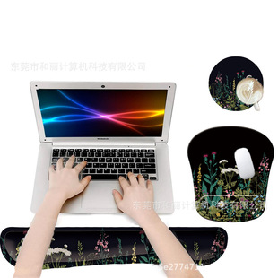 Manufacturer's memory sponge wrist pad mouse pad keyboard pad suit keyboard and mouse wrist pad suit in stock wholesale