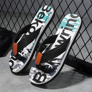 Flip-flops men's non-slip summer wear beach wear-resistant fashion personality soft bottom men's outdoor leisure clip foot drag