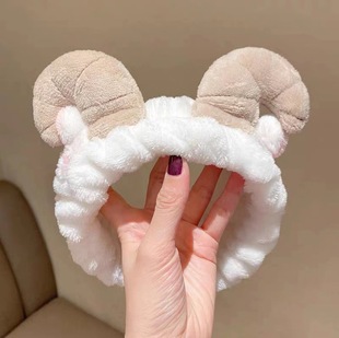 Lace Embroidered Love Headband Hair Accessories Internet Celebrity Stretch Wide-brim Wash Hair Band Wide-brim Bow Hair Band