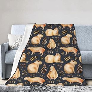 Flannel Cute Animal Pug Cover Blanket Soft Plush Warm Blanket Suitable for Sofa Bed Lunch Break Blanket
