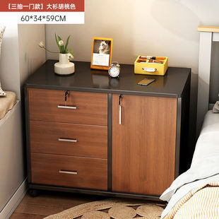 Bedside Cabinet with Lock Storage Cabinet Large Size Simple Modern Storage Cabinet Household Bedroom Simple Bedside Storage Cabinet