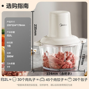 Мясорубка Midea (Midea) Домашняя мясорубка Электрический многофункциональный миксер для приготовления пищи MJ-JC10