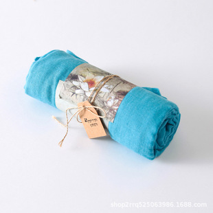 Solid Color Cotton and Linen Scarf Women's Spring and Summer Travel Vacation Sunscreen Shawl Soft Waxy Thin Headscarf Long Silk Scarf Trendy