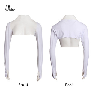 Cross-border New Black Arabian Women's Base with Shoulder Sleeve Anti-gloss Polyester Elastic Finger Shawl Sleeve