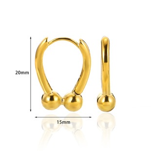 Amazon Cross-border Heart Earrings for Women, High-end, Non-fading, 18K Gold Titanium Steel Earrings, Earrings, Jewelry Earrings