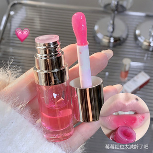 Gogo Bear Plant Extract Colored Lip Oil Hydrating Moisturizing Glass Lip Transparent Doodle Lip Glaze Cross Border