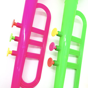 Supply plastic toys small size blowing small horn children's toys color horn imitation musical instrument toys 2 yuan department store