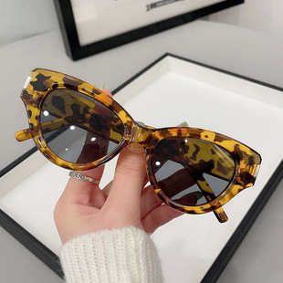 Sunglasses Women 2024 Big Face Sunglasses Anti-ultraviolet Round Face Slimming Summer Seaside High-end Sense Glasses Trendy 5523