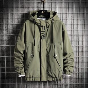fleece-lined optional autumn and winter coat men's assault jacket casual overcoat hooded padded fleece-lined coat