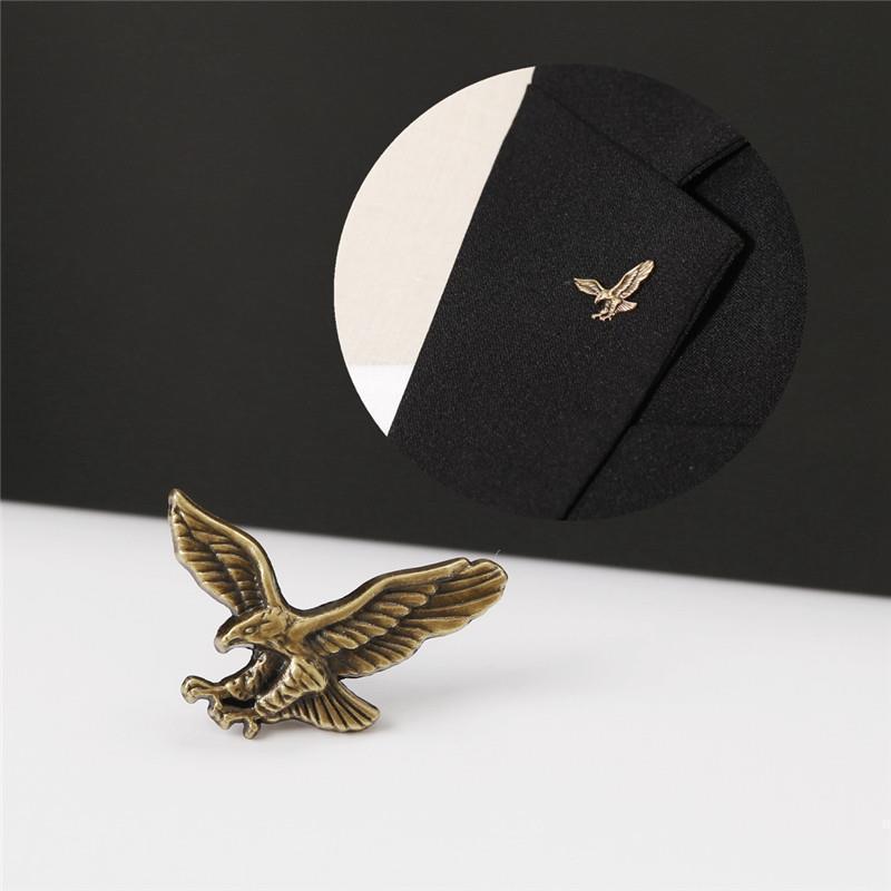 Personality Temperament Eagle Brooch Men's and Women's Suit Brooch Shirt Collar Button Collar Pin Eagle Pin Suit Corsage Accessories