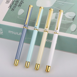 Hero 1302D Fine Iridium Gold Pen Morandi Color Student Calligraphy Pen Fresh Solid Color Signature Pen