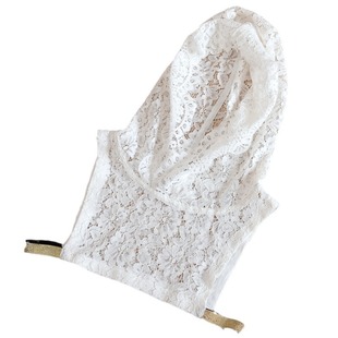 Spring and Summer Sunscreen Decorative Lace Perspective Fairy Style Fake Hat Collar Women's Autumn and Winter New Sweat Hat with Fake Hat Collar