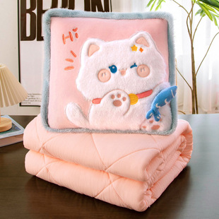 Pillow quilt two-in-one sofa air conditioning quilt office nap cover car load inner pillow cushion quilt wholesale