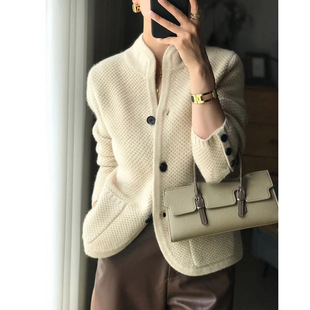 Korean Style New Fashion Age-reducing Design Sense Short Knitted Cardigan Women's High-end Light Luxury Unique Chic Coat Women's Clothing