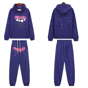in stock European and American fashion spider web Atlanta foam suit letter printing tide brand loose hoodie wholesale