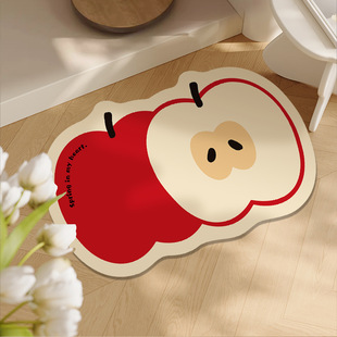 Carrot Mat Water Absorbent Toilet Quick-drying Toilet Foot Mat Diatom Mud Cushion Carpet Bathroom Door Anti-slip Mat