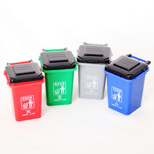 Dollhouse doll house mini trash bin sorting bucket scene model accessories OB11 model shooting props