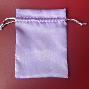 Silk Satin Eye Mask Storage Bag Custom LOGO Smooth Soft Satin Wig Satin Drawstring Pocket