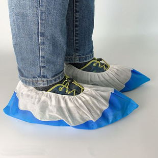 Thickened shoe cover cpe pp semi-coated shoe cover waterproof wear-resistant shoe cover disposable shoe cover extra thick non-woven shoe cover