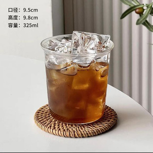 Simple borosilicate glass coffee cup new large capacity breakfast milk juice Cup heat-resistant glass drinking cup