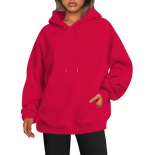 Cross-border foreign trade Amazon European and American plus size men and women with shoulder sleeve light plate solid color hoodie factory wholesale