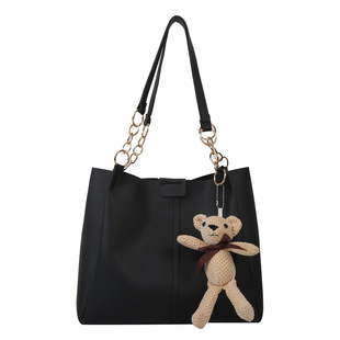 Large Capacity Bag Women's 2023 New Fashionable Tote Bag Commuter Bag College Students Class Children and Mother Shoulder Bag Shopping Bag