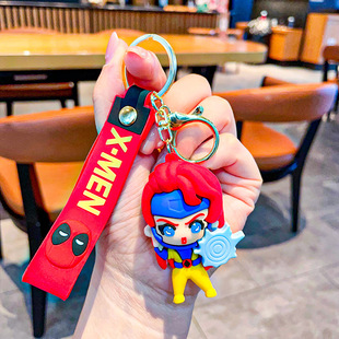 New Cross-border Marvel X-Men Keychain Doll Cartoon Wolverine Bag Pendant Car Key Chain Wholesale