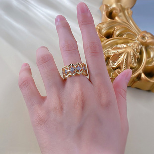 Mu Jing Jewelry 2023 New European and American Italian Craft Court Vintage ins Ring 925 Silver Celebrity Style