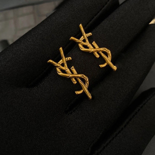 2023 Jewelry New Yang Shulin Retro Temperament Fashion European and American Letters Personality Trend Casual Easiest for Match Earrings for Women