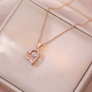 Necklace Women's Love Smart Heart Smart Necklace Internet Celebrant New Style Design Sense Niche Accessories Collarbone Chain