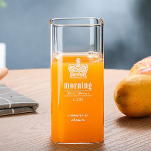 High Borosilicate Heat-Resistant Glass Ins Transparent Flower Tea Cup Beer Whiskey Milk Juice Cup Quartet