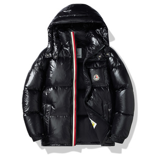 Mengkou 2024 High-Quality Hooded White Duck down Couple Trendy Brand down Jacket Waterproof and Windproof Thickeneded Ribbon Zipper