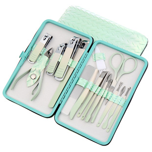 Rose gold chick nose pliers beauty nail art manicure pedicure knife kit nail clippers set 7-piece set of care tools full
