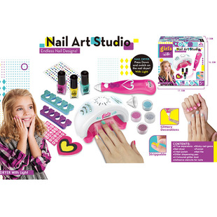 Cross-border Amazon export children's chalk nail art suit toys girls nail art suit with dryer
