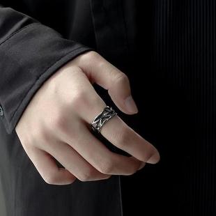 Vintage Dark Cold Wind Vine Bramble Ring Men's and Women's ins Trendy Jewelry Hip-hop Personality Niche Alloy Ring