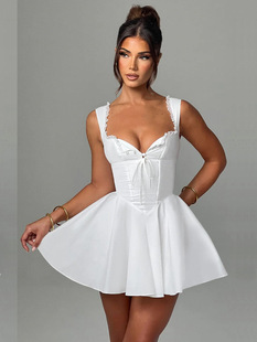 European and American Clothing Dress Cross-border Amazon Aliexpress Export New Backless Elegant Suspender Lace
