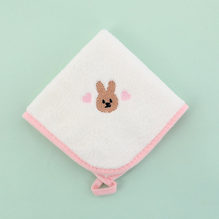Children's Towel Soft Absorbent Baby's Towel Baby's Face and Hand Wash Coral Fleece Embroidered Baby's Towel